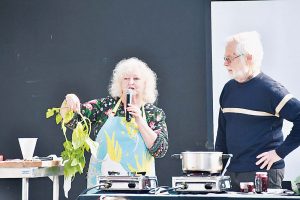 Darilyn and Les Goldsmith ran a cooking demonstration