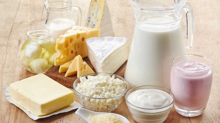 Various fresh dairy products