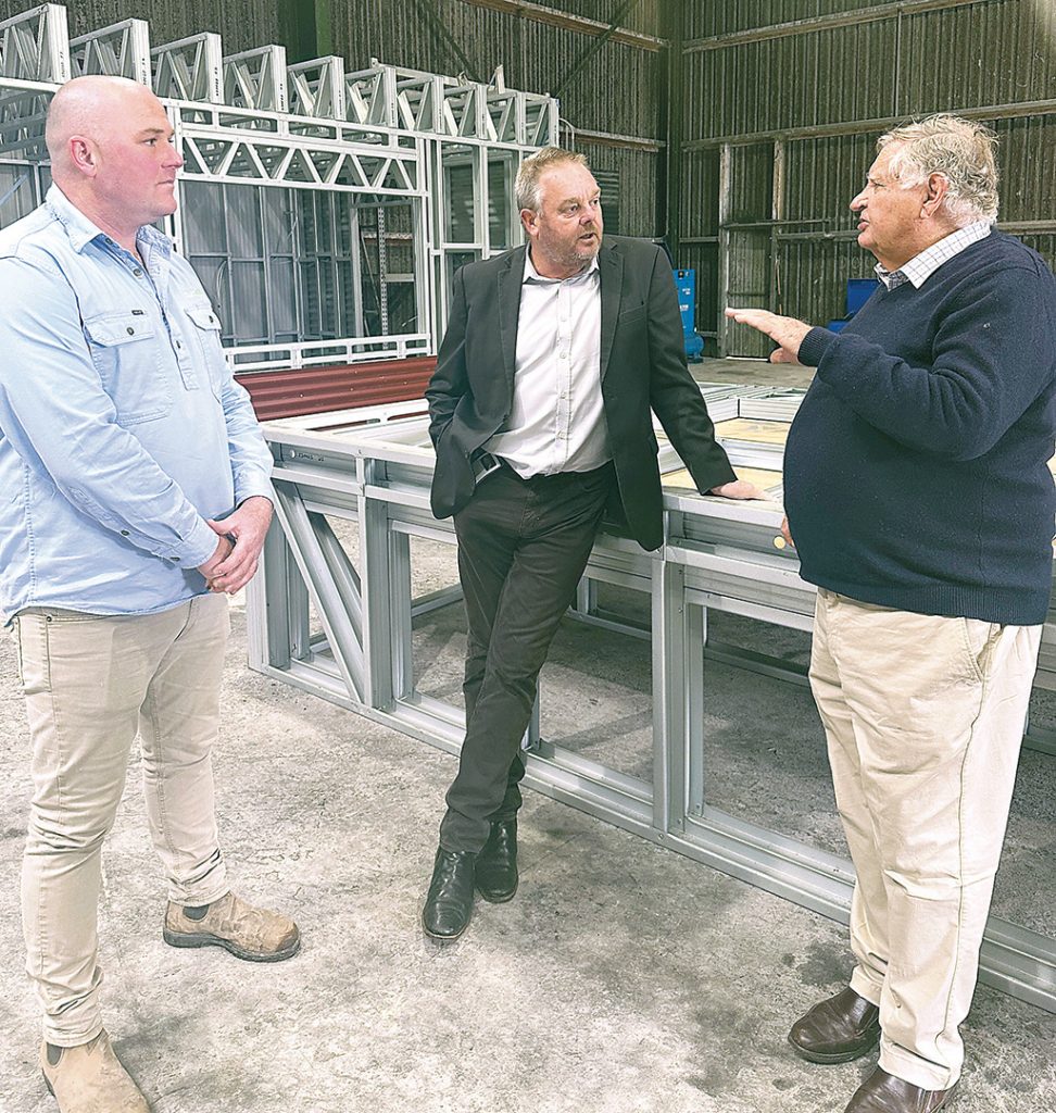 Member for Gippsland East Tim Bull with John Dahlsen and Lachlan Heather,